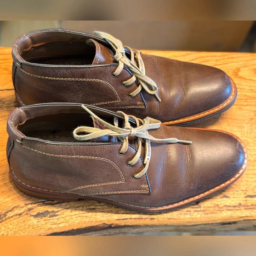 DOCKERS Mens Brown Genuine Leather Round Toe Longden Shoes size 7M